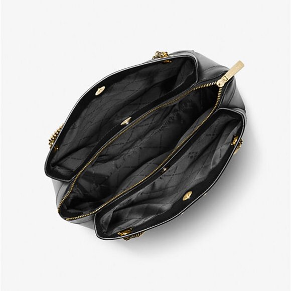 Michael Kors Whitney Medium Quilted Tote Bag Black OS - Picture 2 of 3